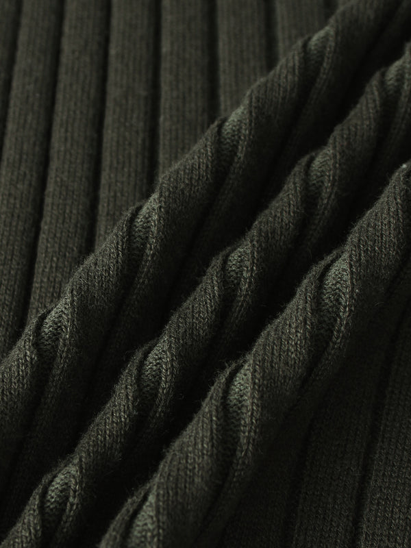 Lightweight Ribbed Cardigan 17" - Green