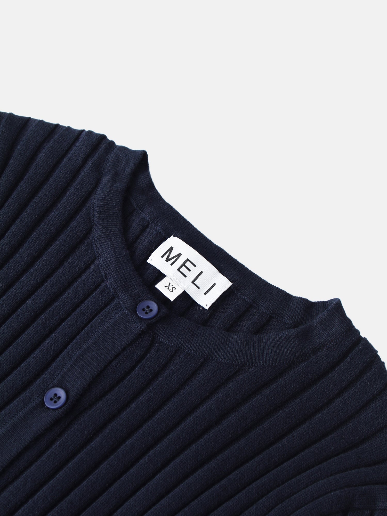 Lightweight Ribbed Cardigan 17"- Navy