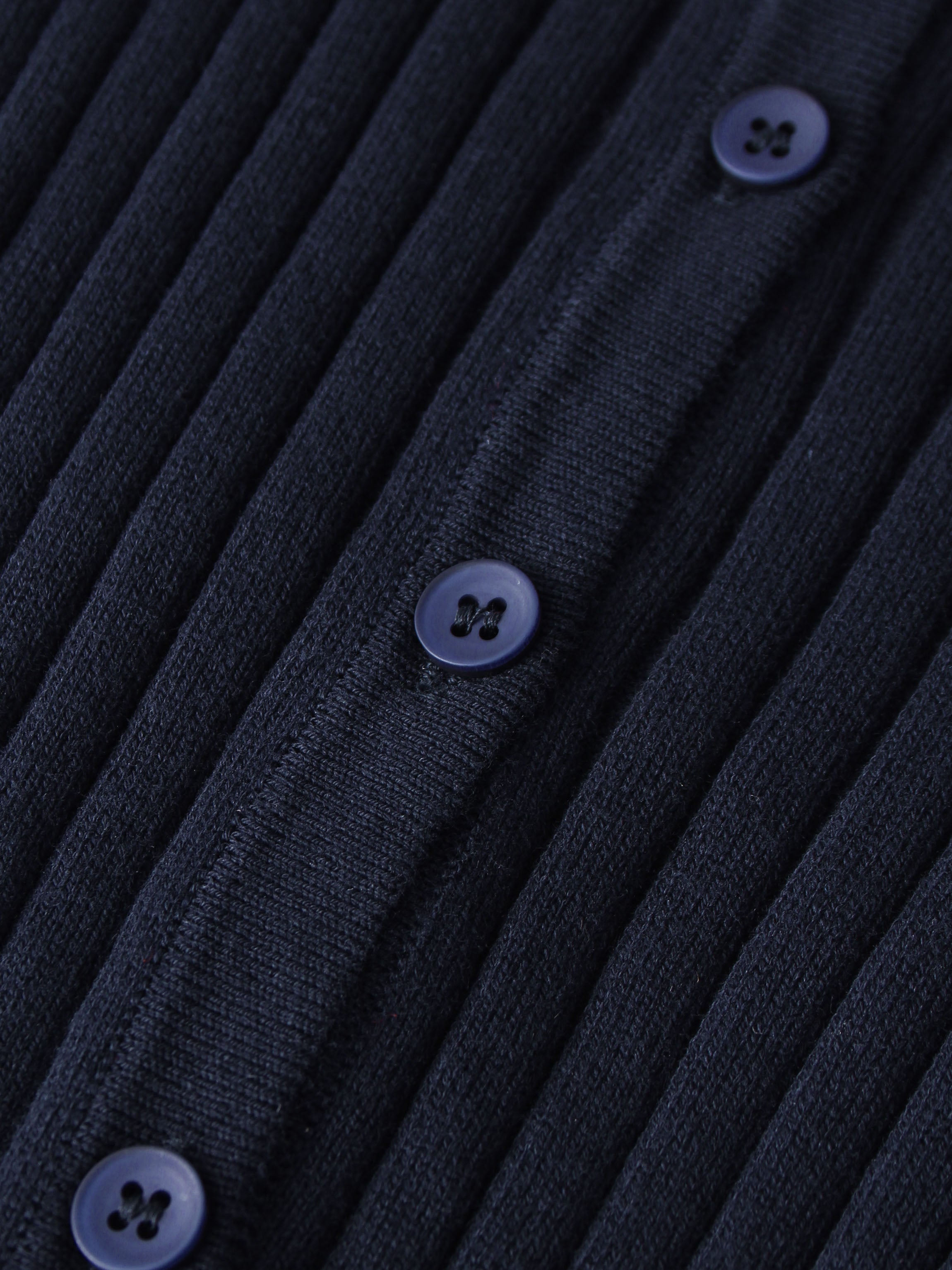 Lightweight Ribbed Cardigan 17"- Navy