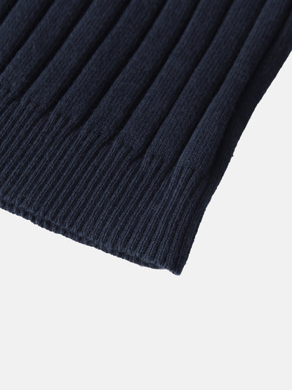 Lightweight Ribbed Cardigan 17"- Navy