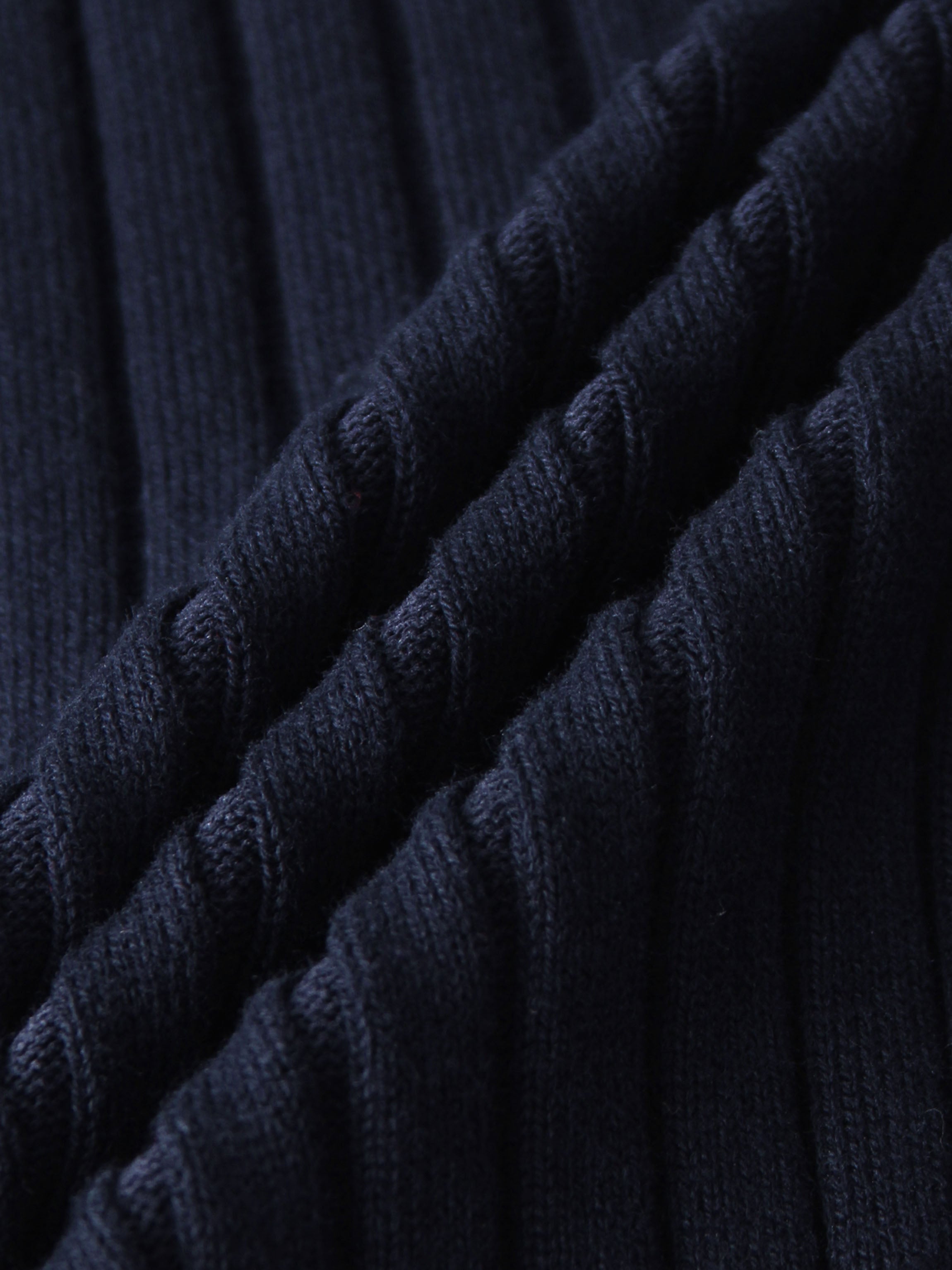 Lightweight Ribbed Cardigan 17"- Navy