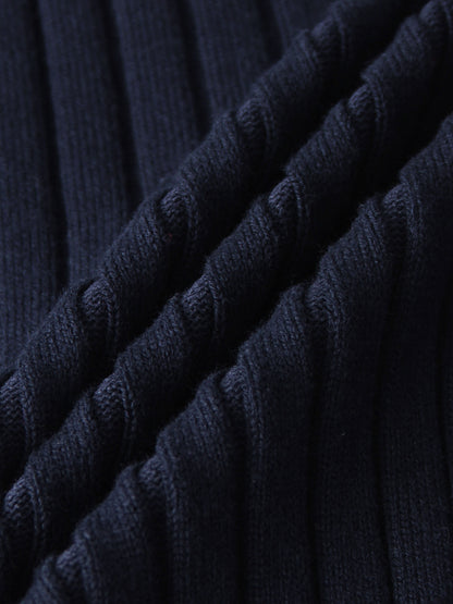 Lightweight Ribbed Cardigan 17"- Navy