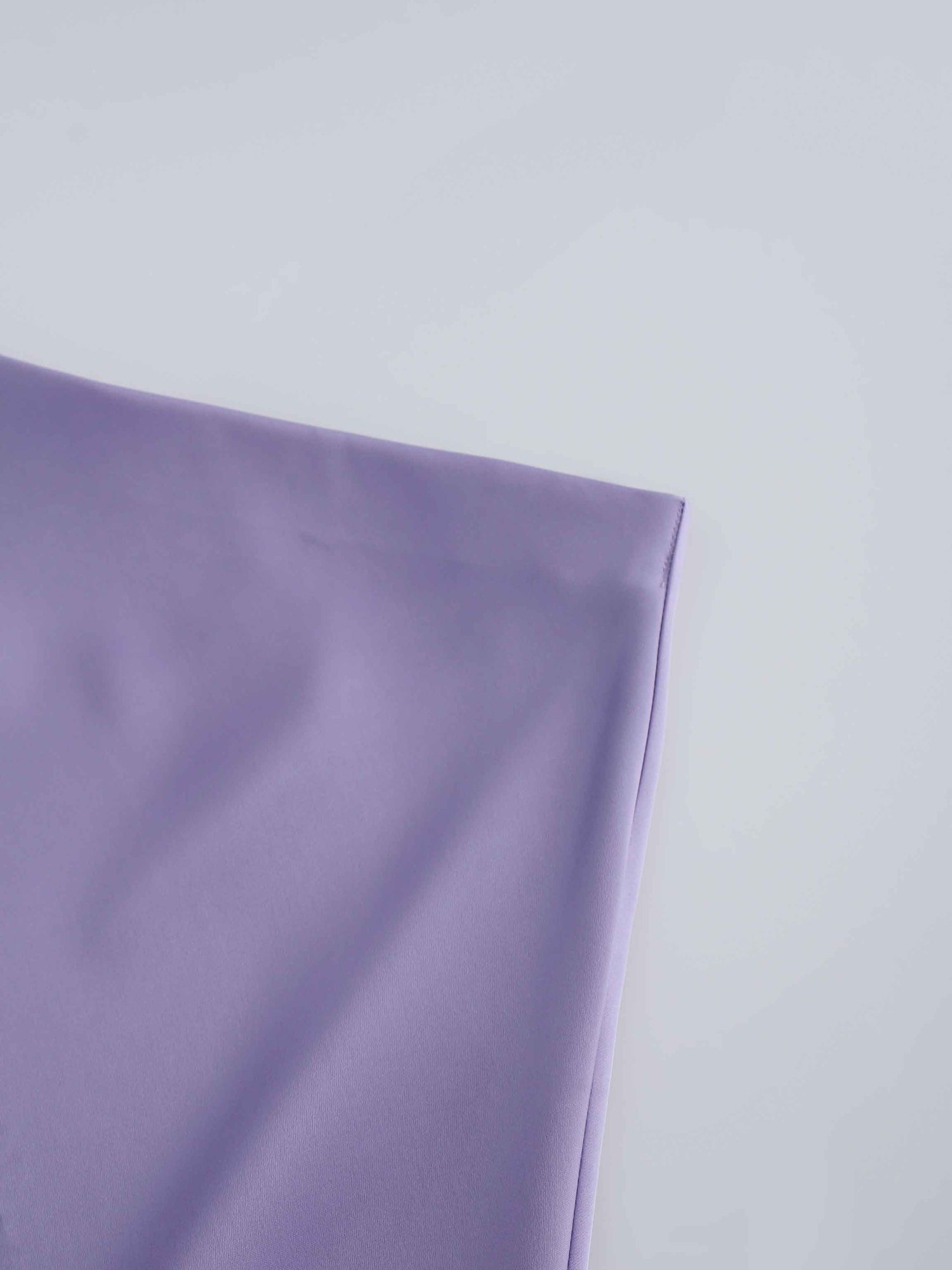 Solid Satin Slip Skirt-Lavender