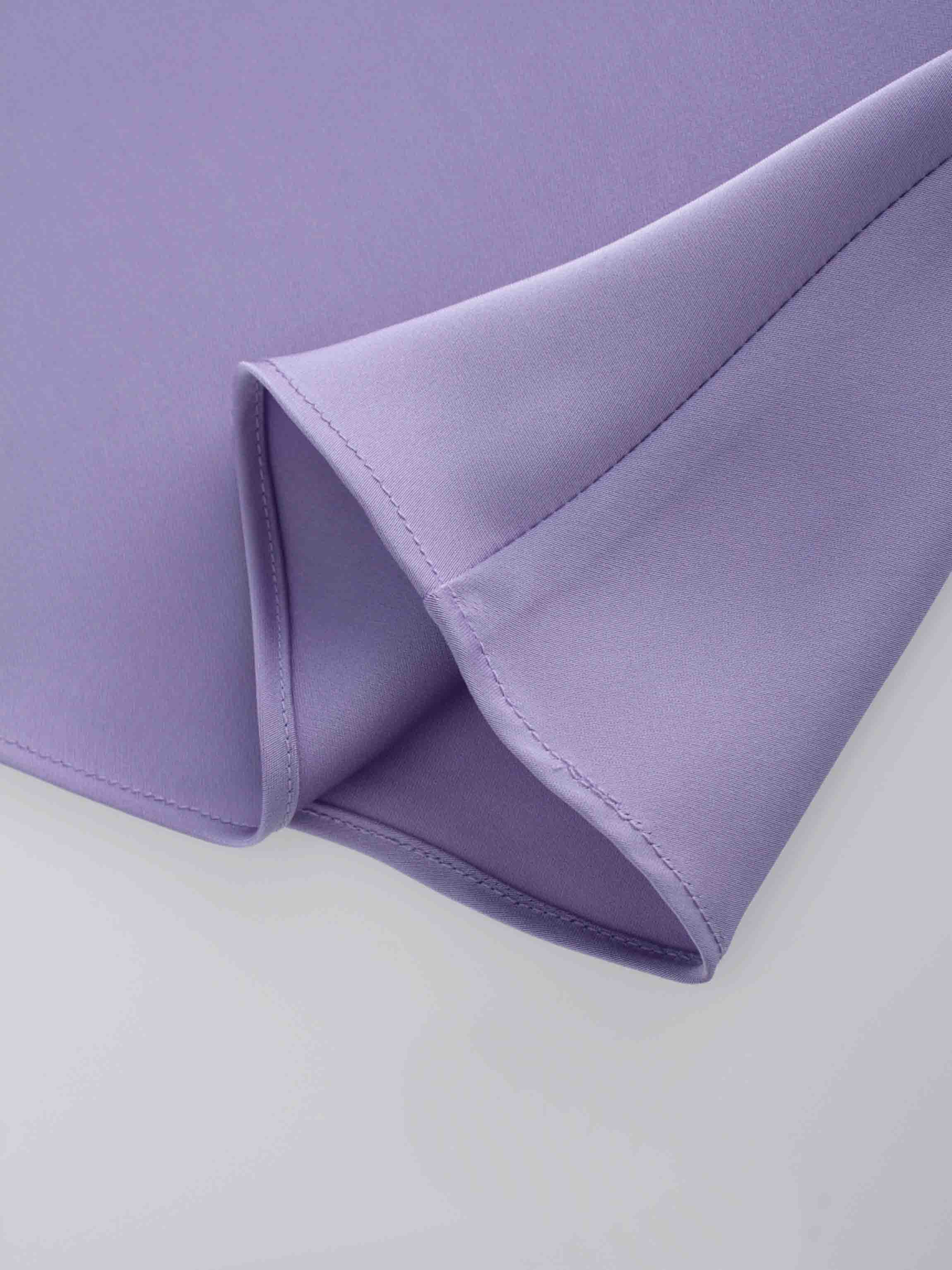 Solid Satin Slip Skirt-Lavender