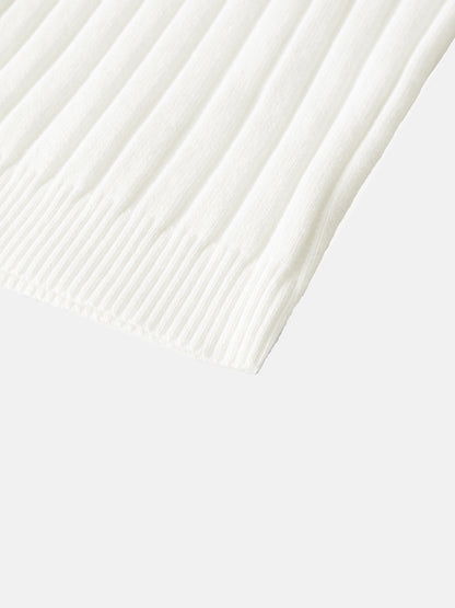 Lightweight Ribbed Cardigan 17" - Cream