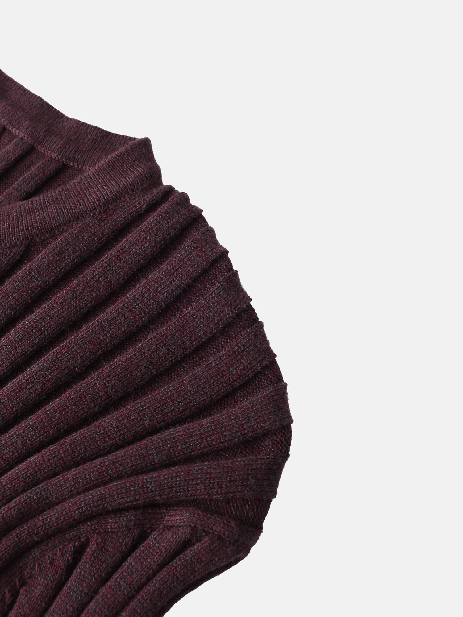 Lightweight Ribbed Cardigan 17"- Burgundy