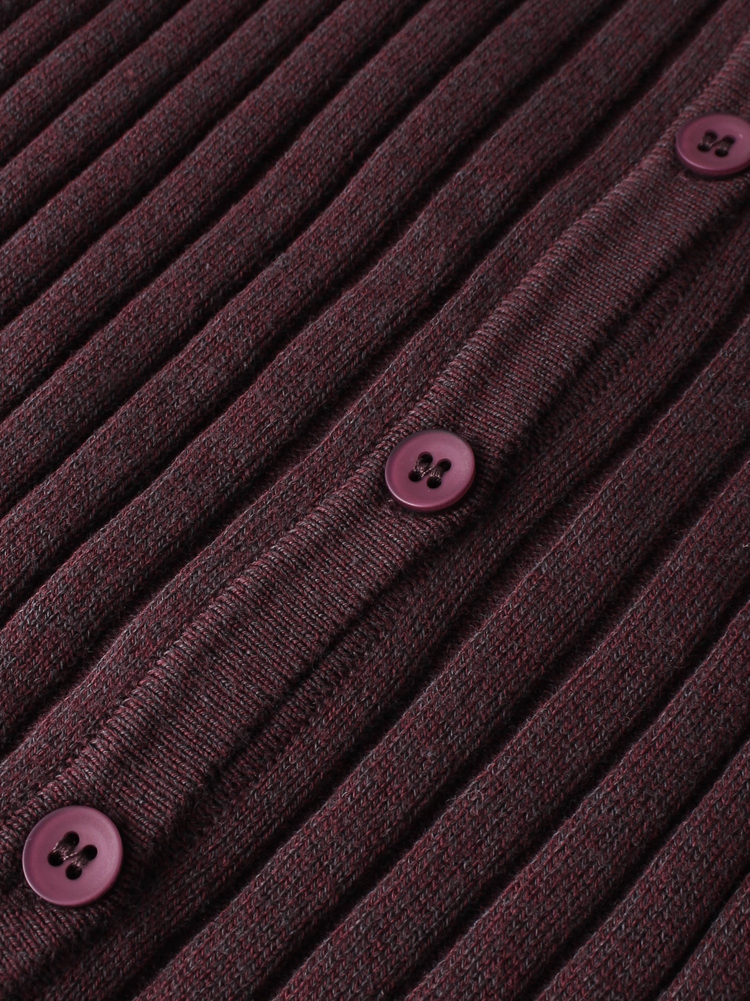 Lightweight Ribbed Cardigan 17"- Burgundy