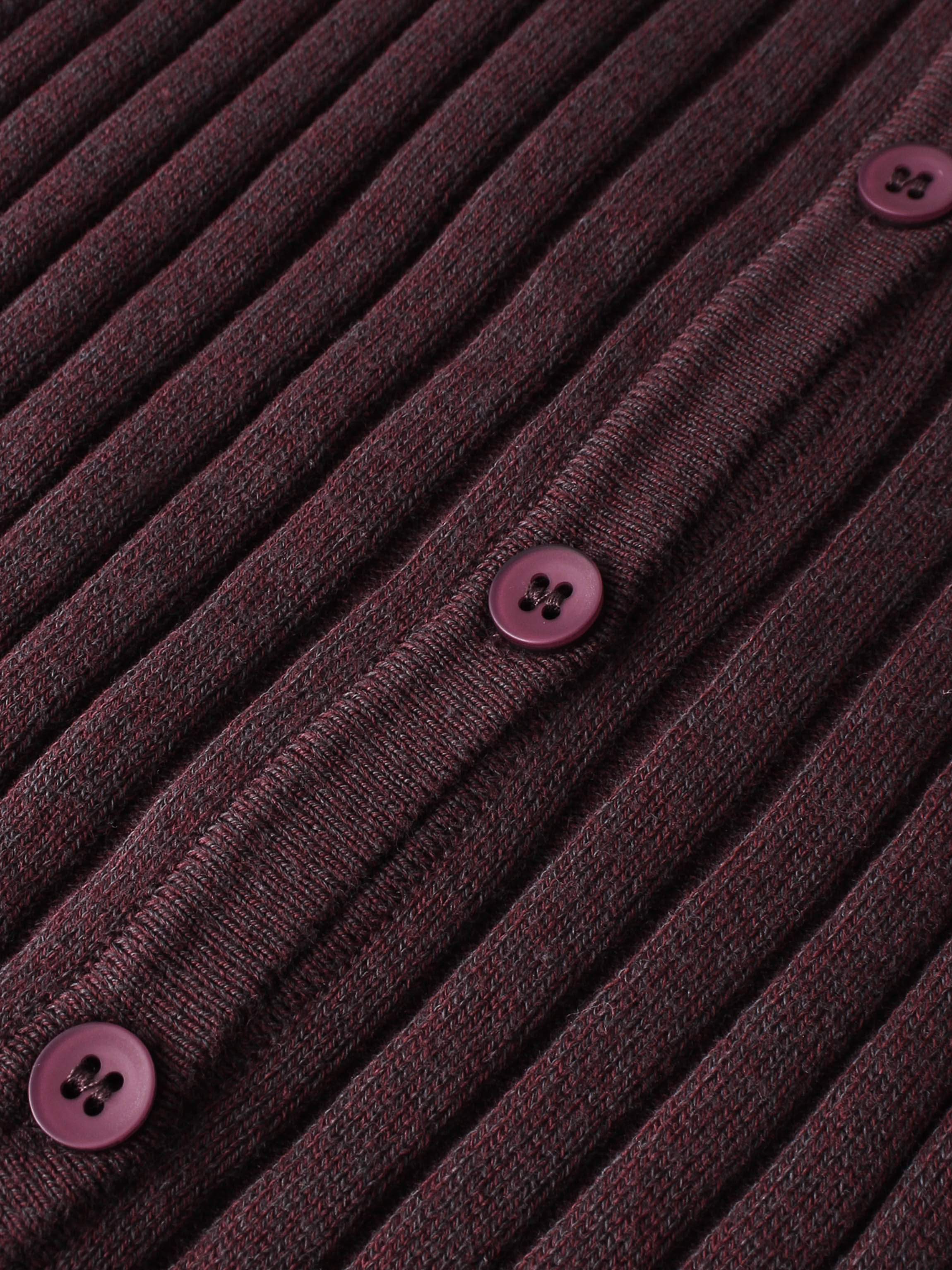 Lightweight Ribbed Cardigan 17"- Burgundy