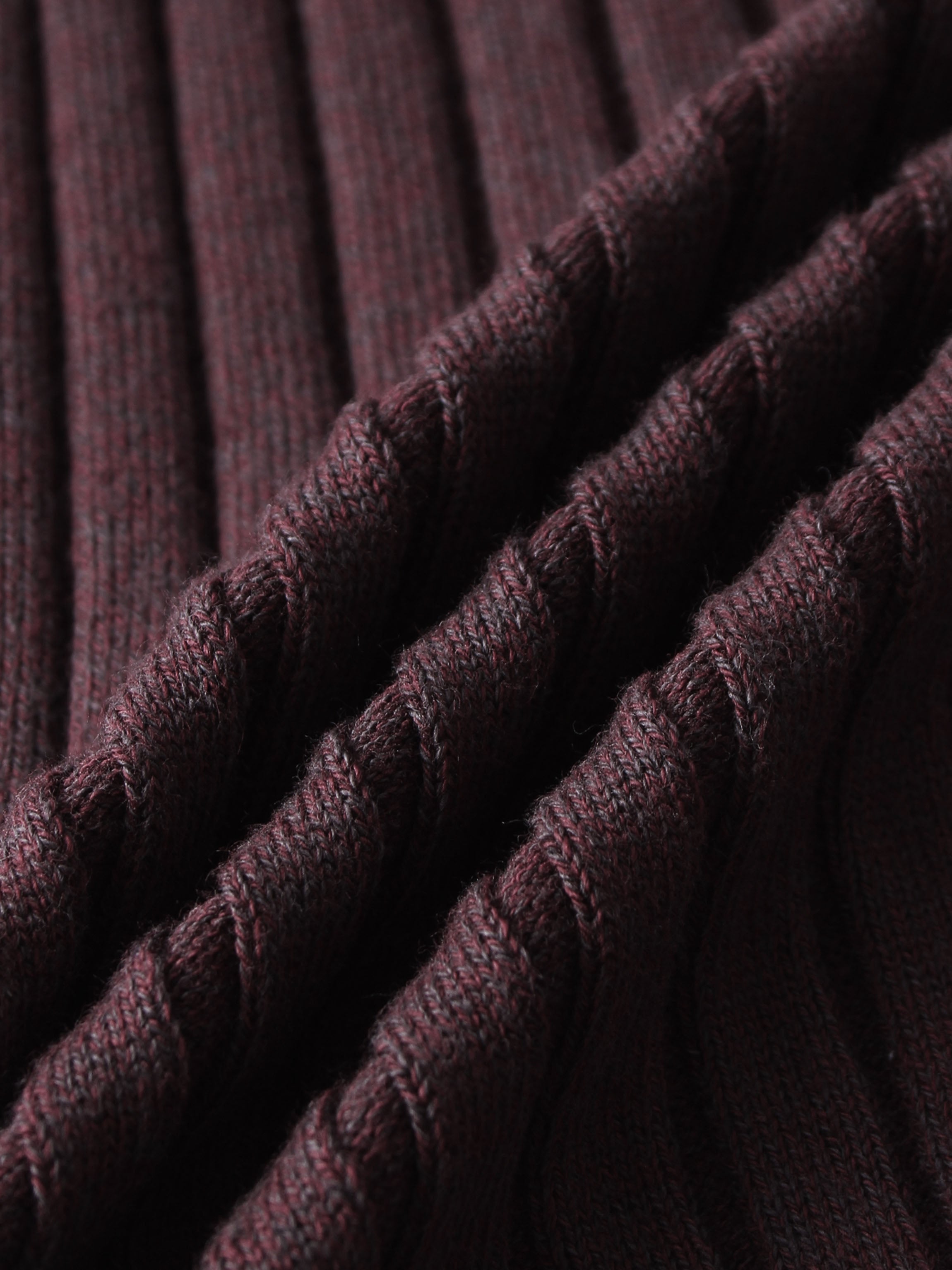 Lightweight Ribbed Cardigan 17"- Burgundy