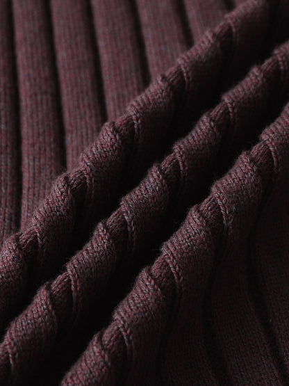 Lightweight Ribbed Cardigan 17"- Burgundy