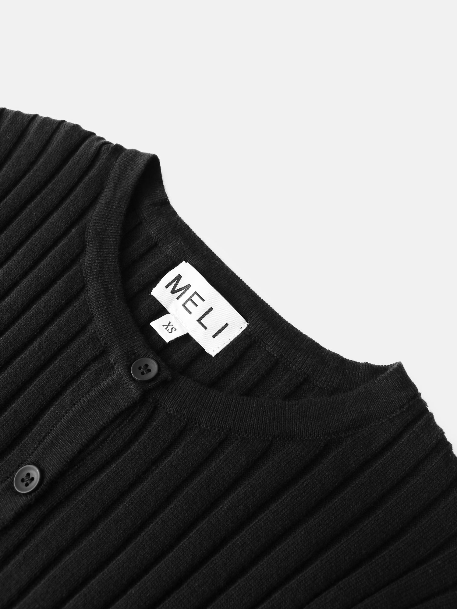 Lightweight Ribbed Cardigan 17" - Black