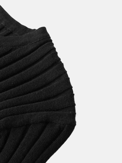 Lightweight Ribbed Cardigan 17" - Black