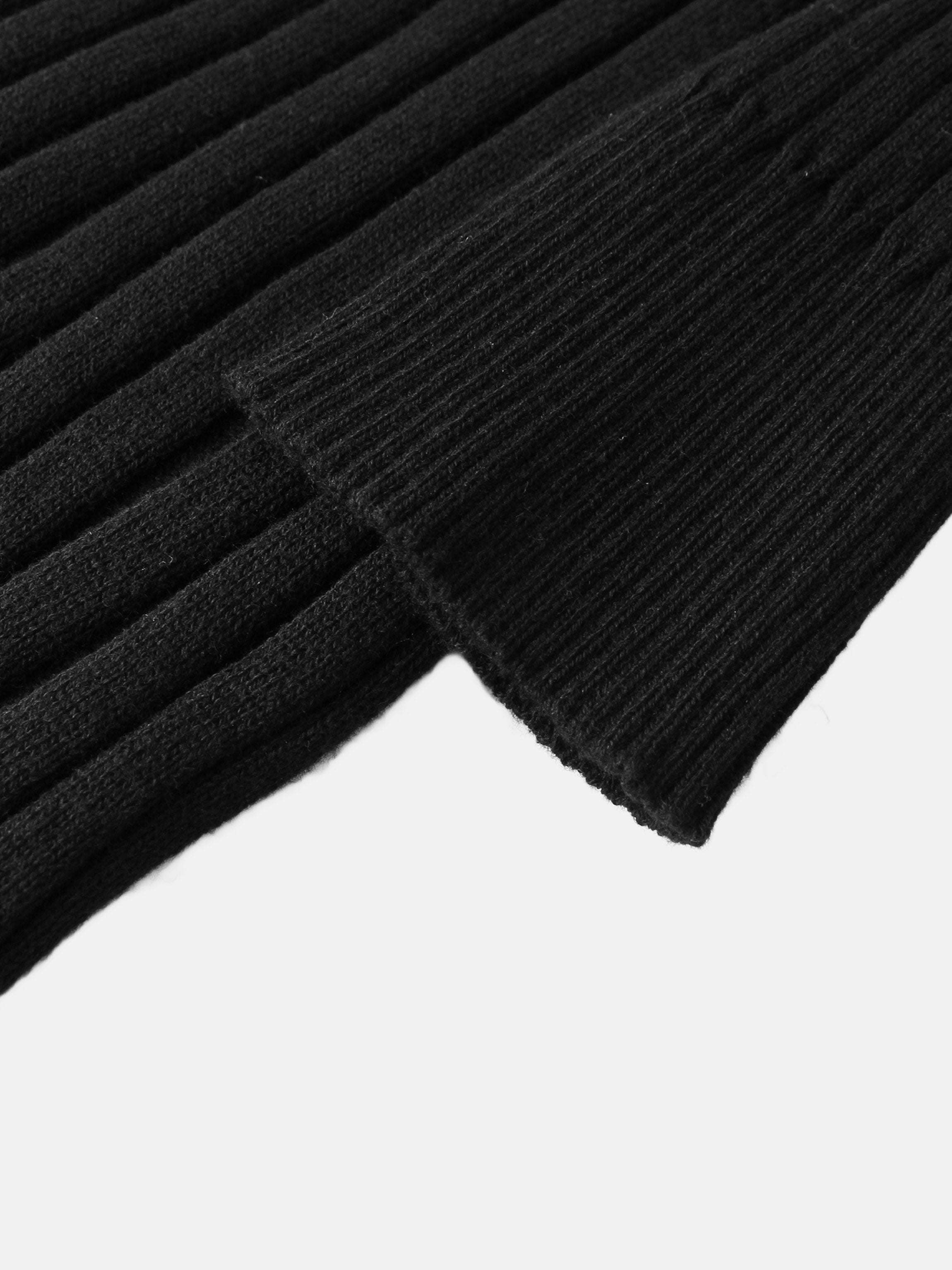 Lightweight Ribbed Cardigan 17" - Black