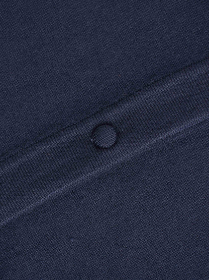 Cropped Bow Cardigan-Navy
