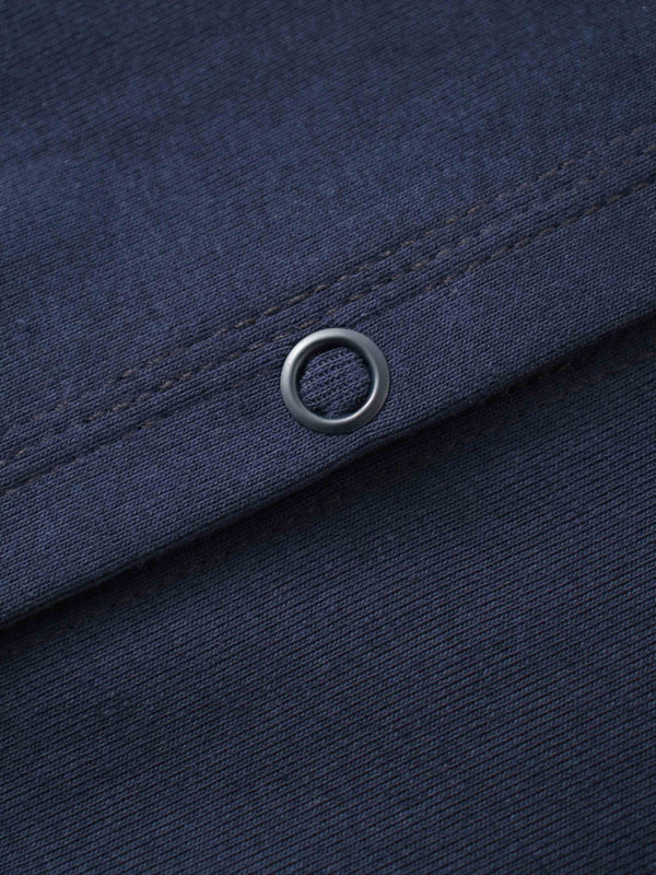 Basic T-Shirt Cropped Cardigan-Navy