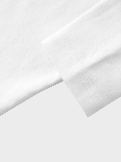 Basic T-Shirt Cropped Cardigan-White