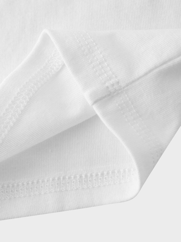Basic T-Shirt Cropped Cardigan-White