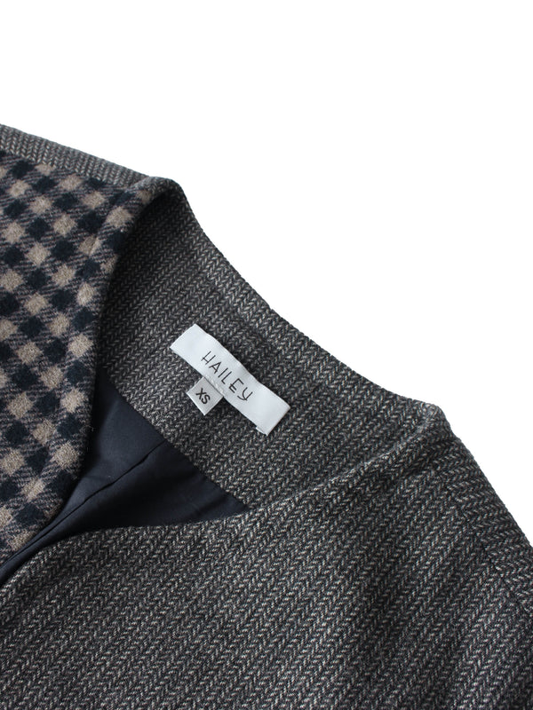 Plaid Boxy Jacket - Blue Plaid