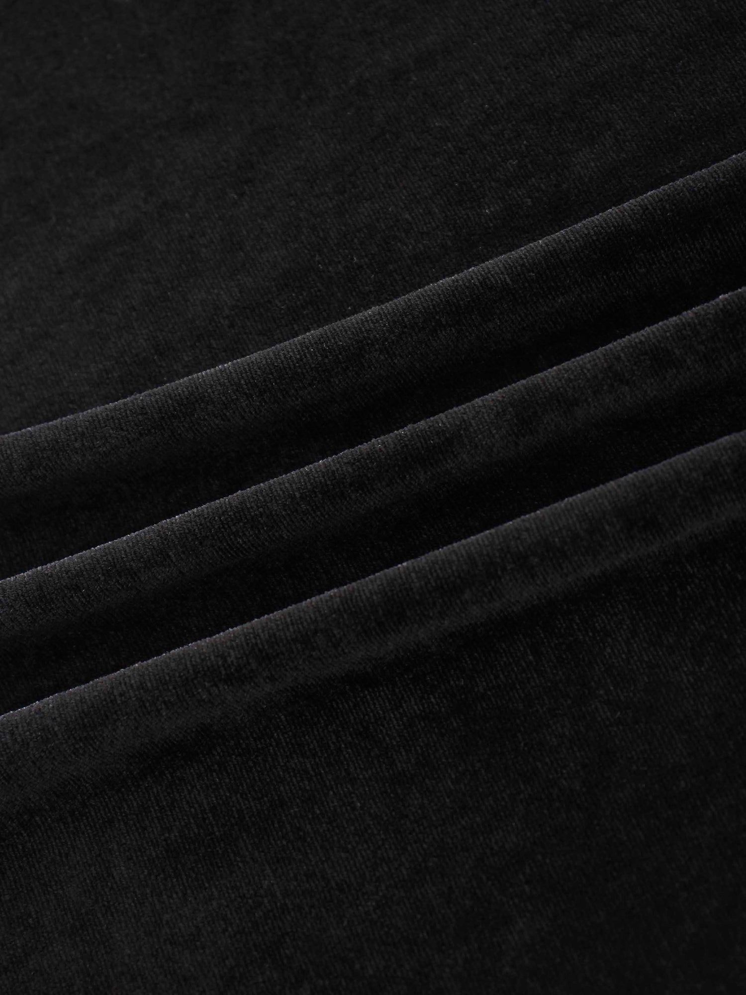Velour Slip Skirt-Black