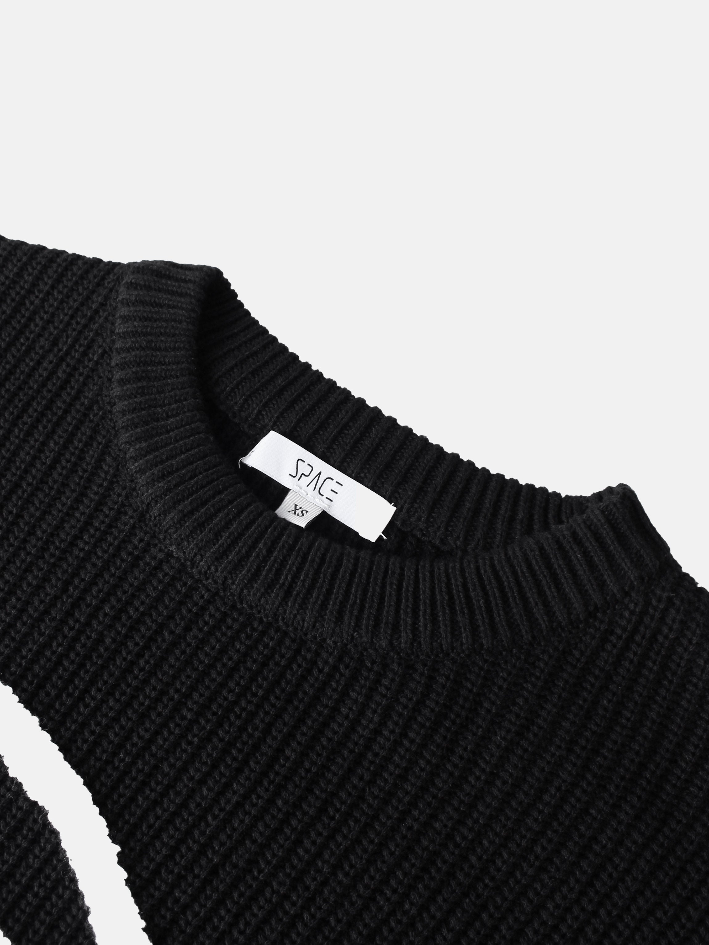 Embroidered Bow Sweater - Black/White