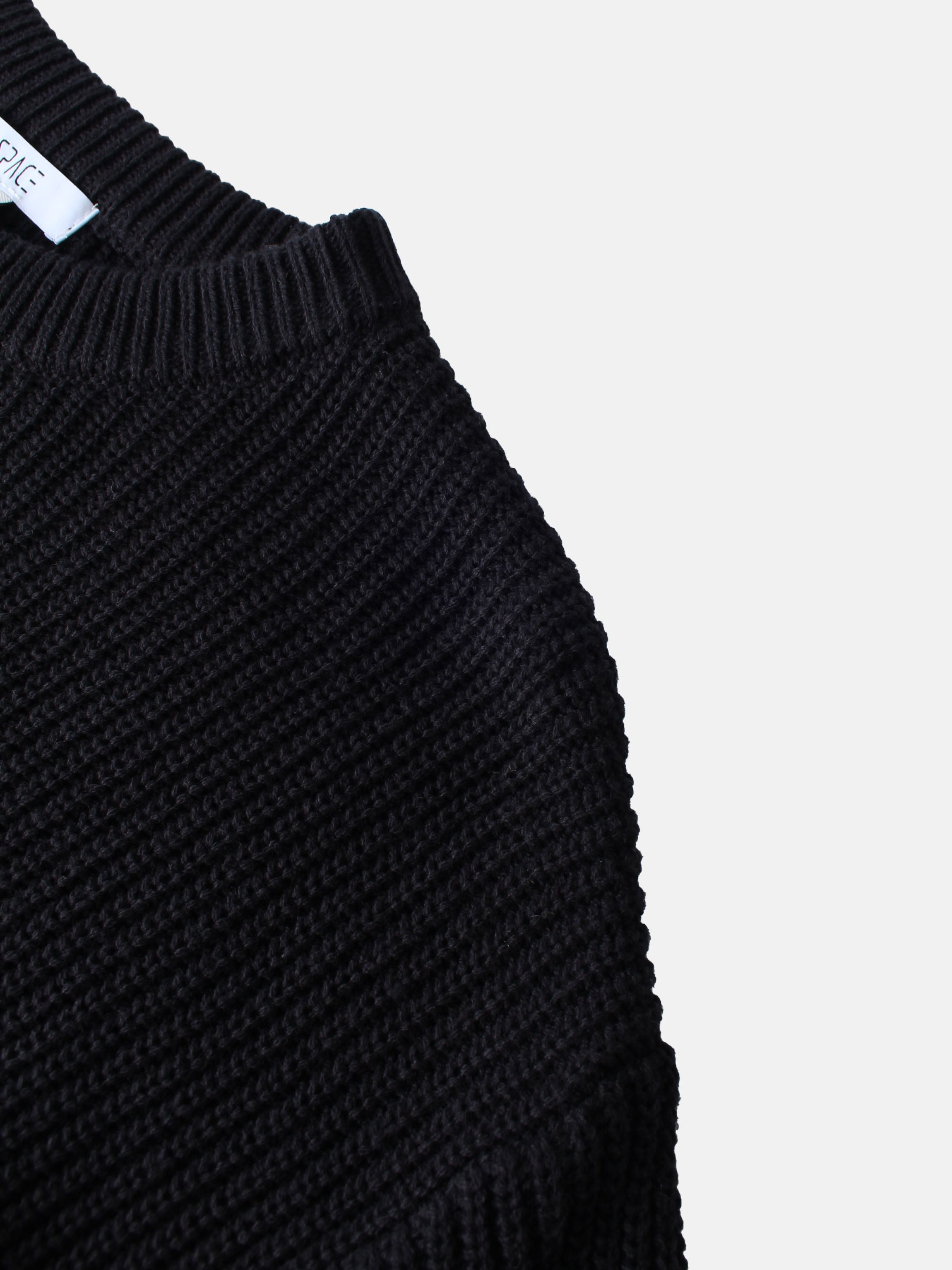 Embroidered Bow Sweater - Black/White