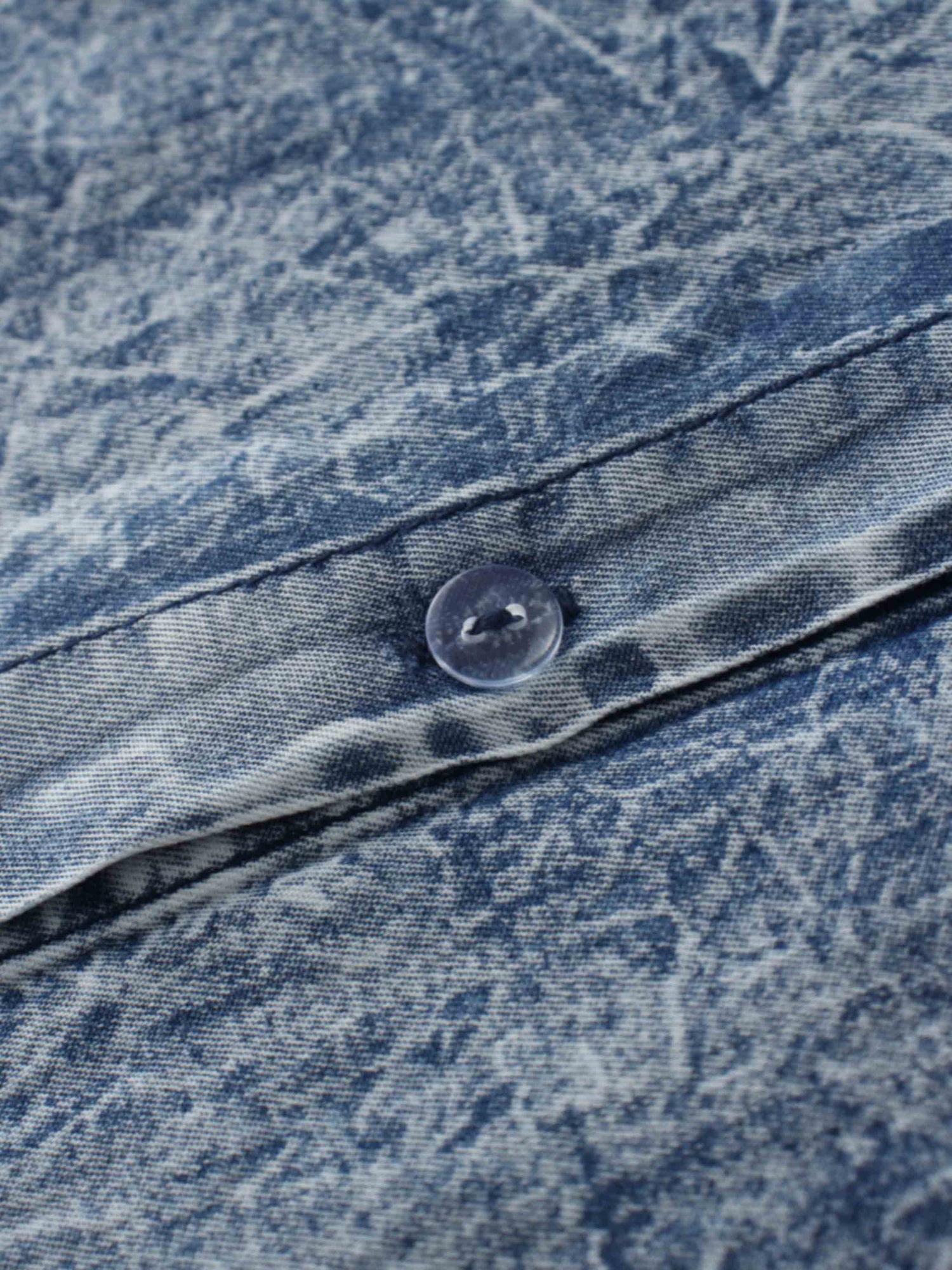 Denim Button Down Blouse-Washed Blue