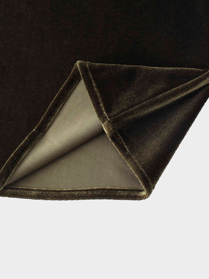 Velour Slip Skirt-Green