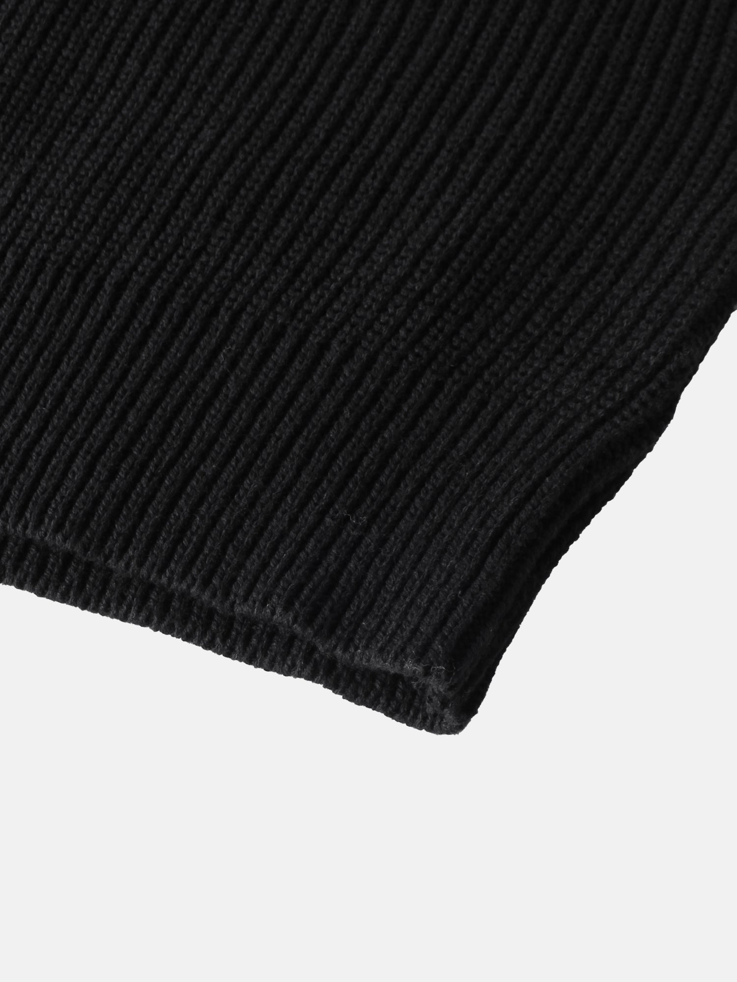 Embroidered Bow Sweater - Black/White