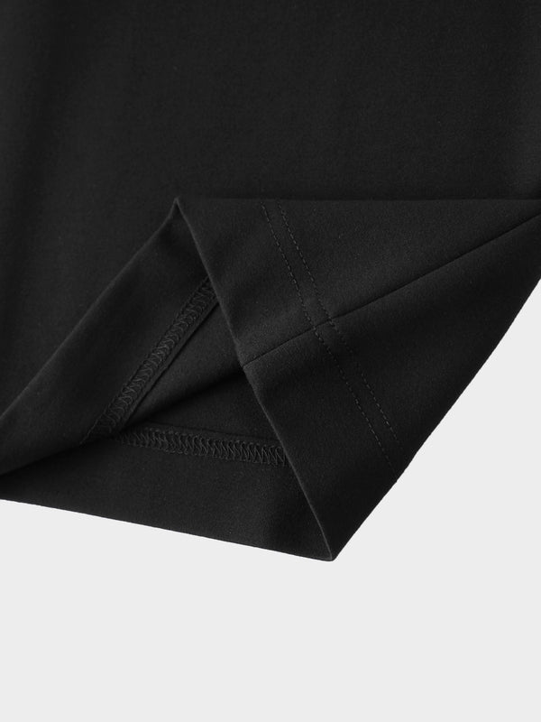 Straight Maxi Stretch Skirt-Black