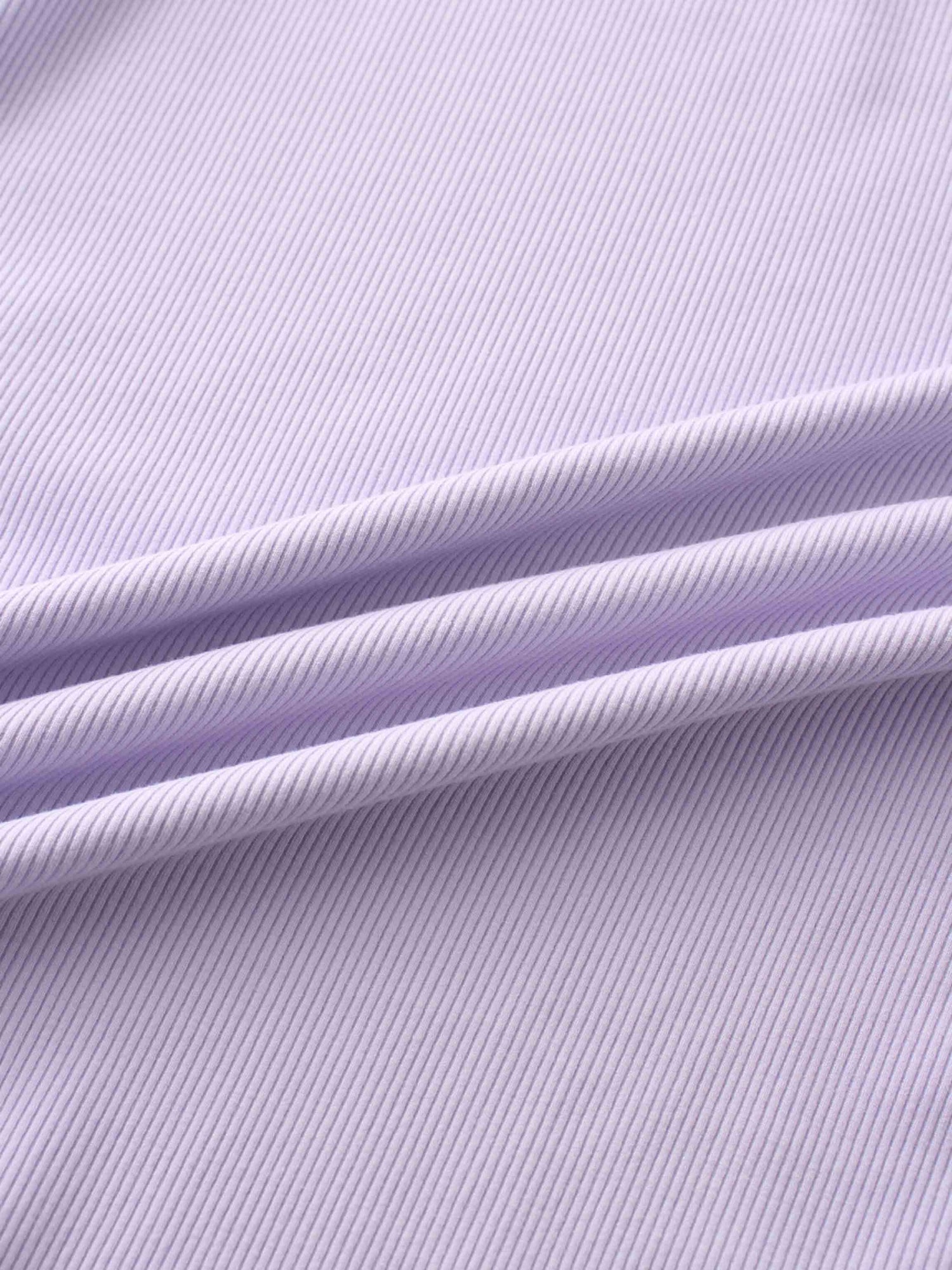 RIBBED HIGH V 3Q-LILAC