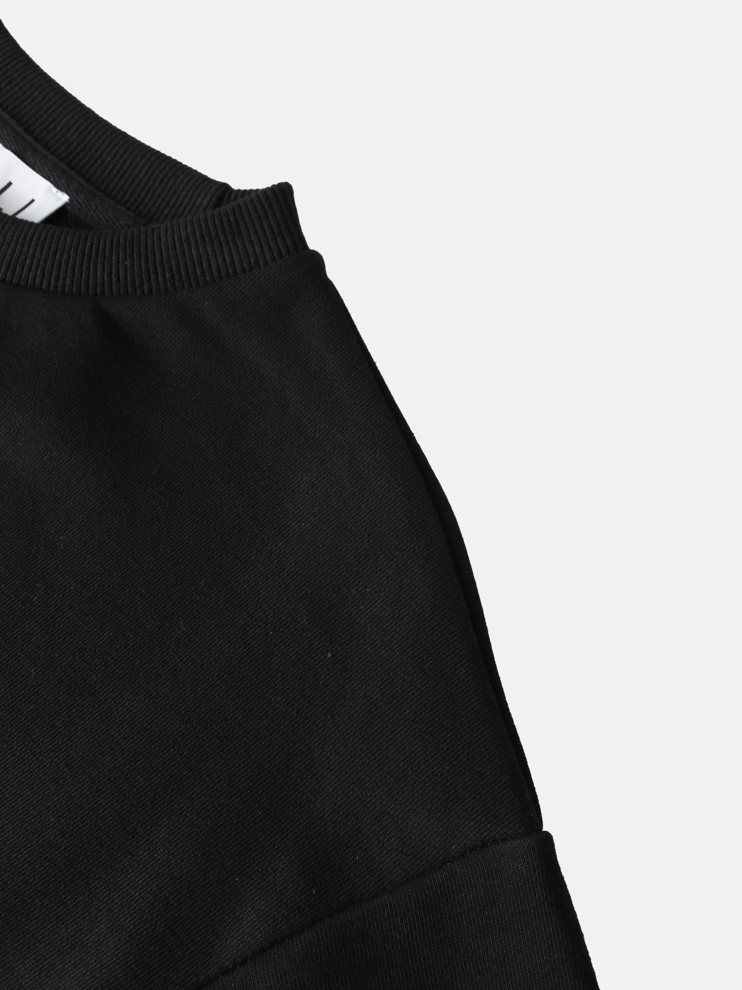Lightweight Crop Sweatshirt - Black