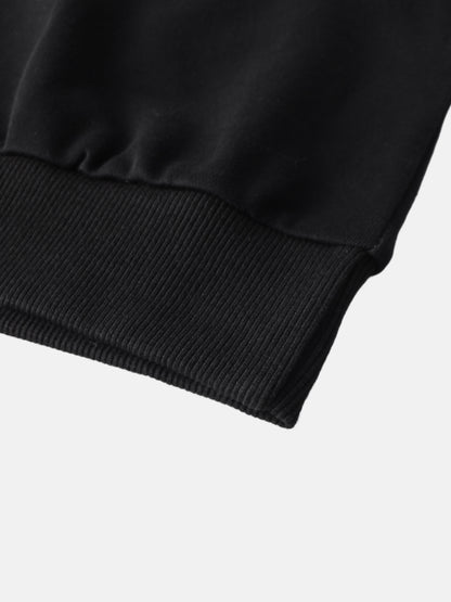 Lightweight Crop Sweatshirt - Black