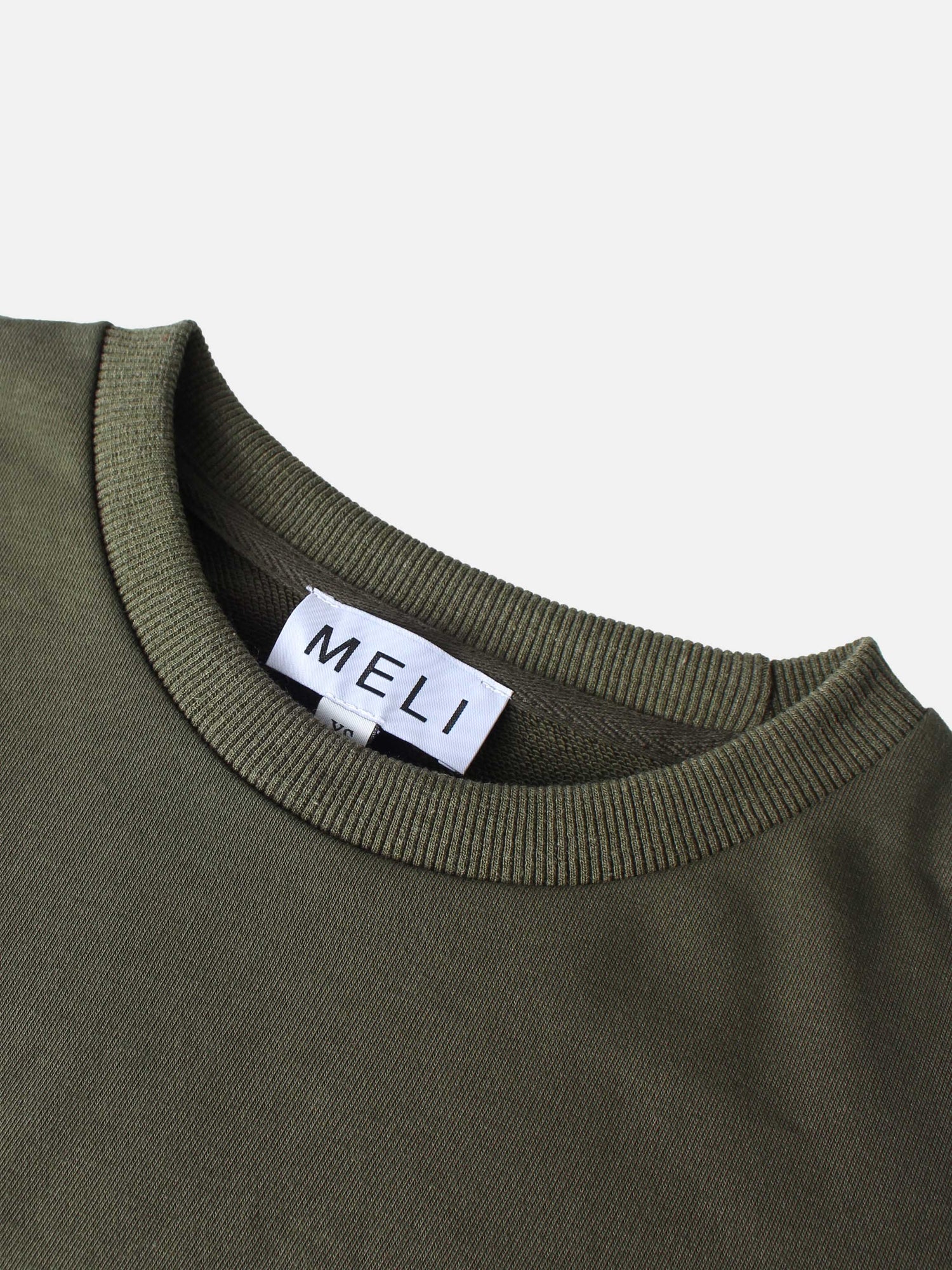 Lightweight Crop Sweatshirt - Olive