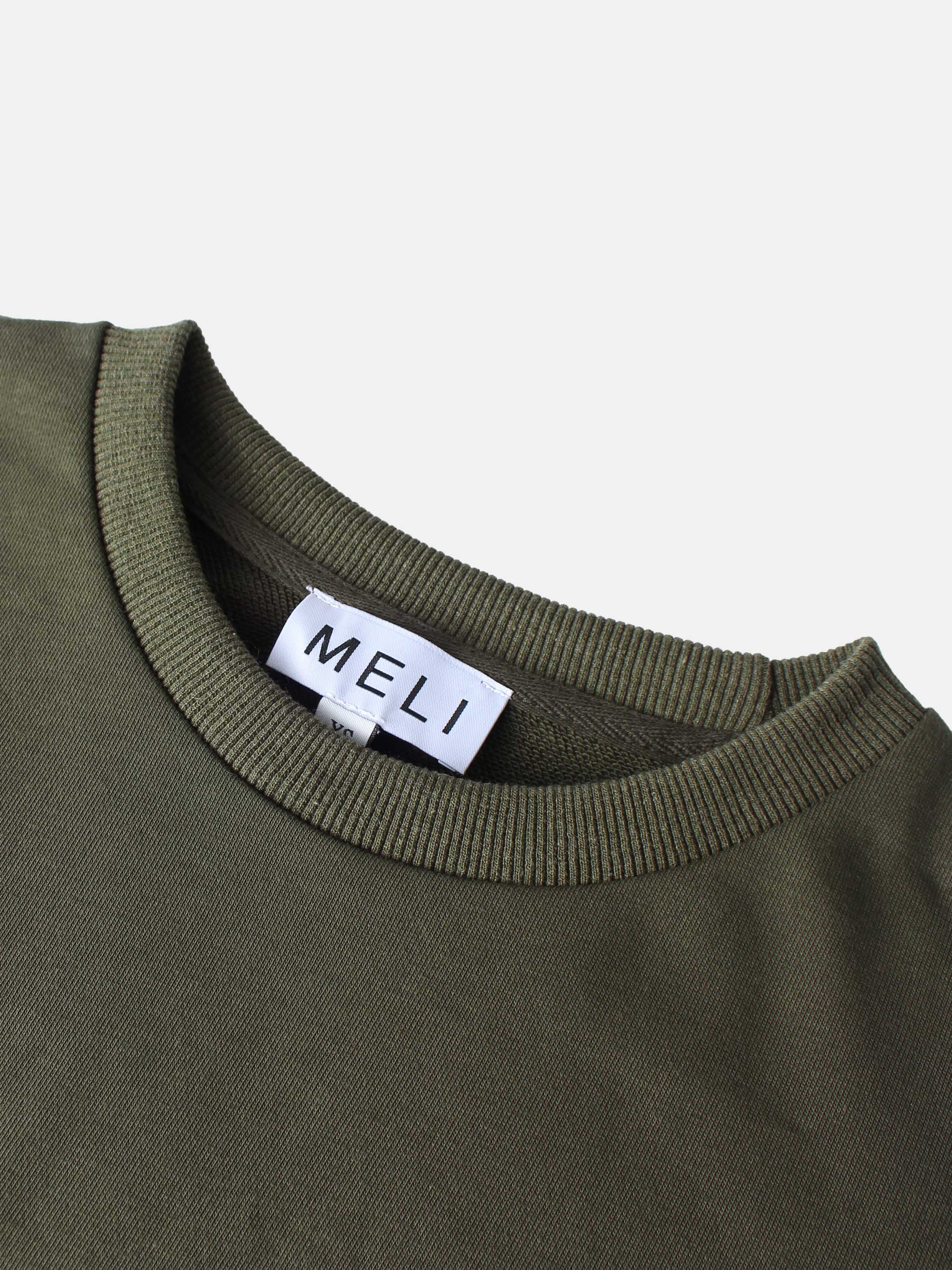 Lightweight Crop Sweatshirt - Olive
