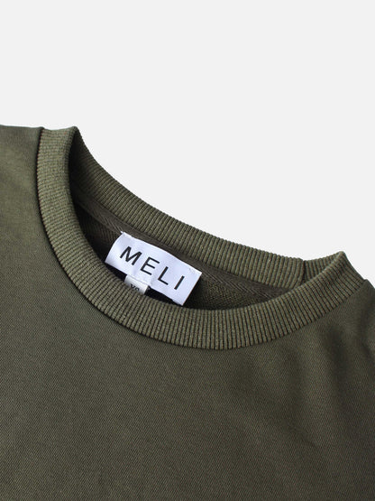 Lightweight Crop Sweatshirt - Olive