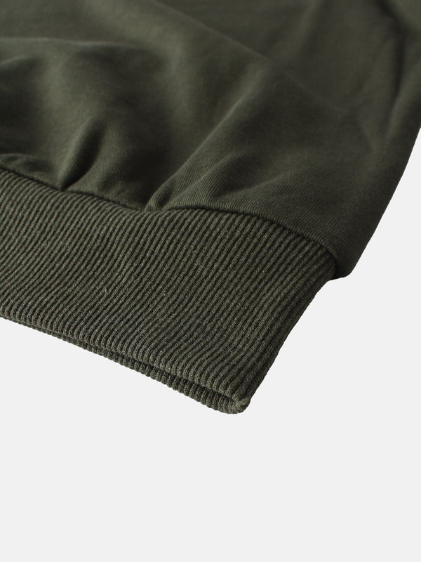 Lightweight Crop Sweatshirt - Olive