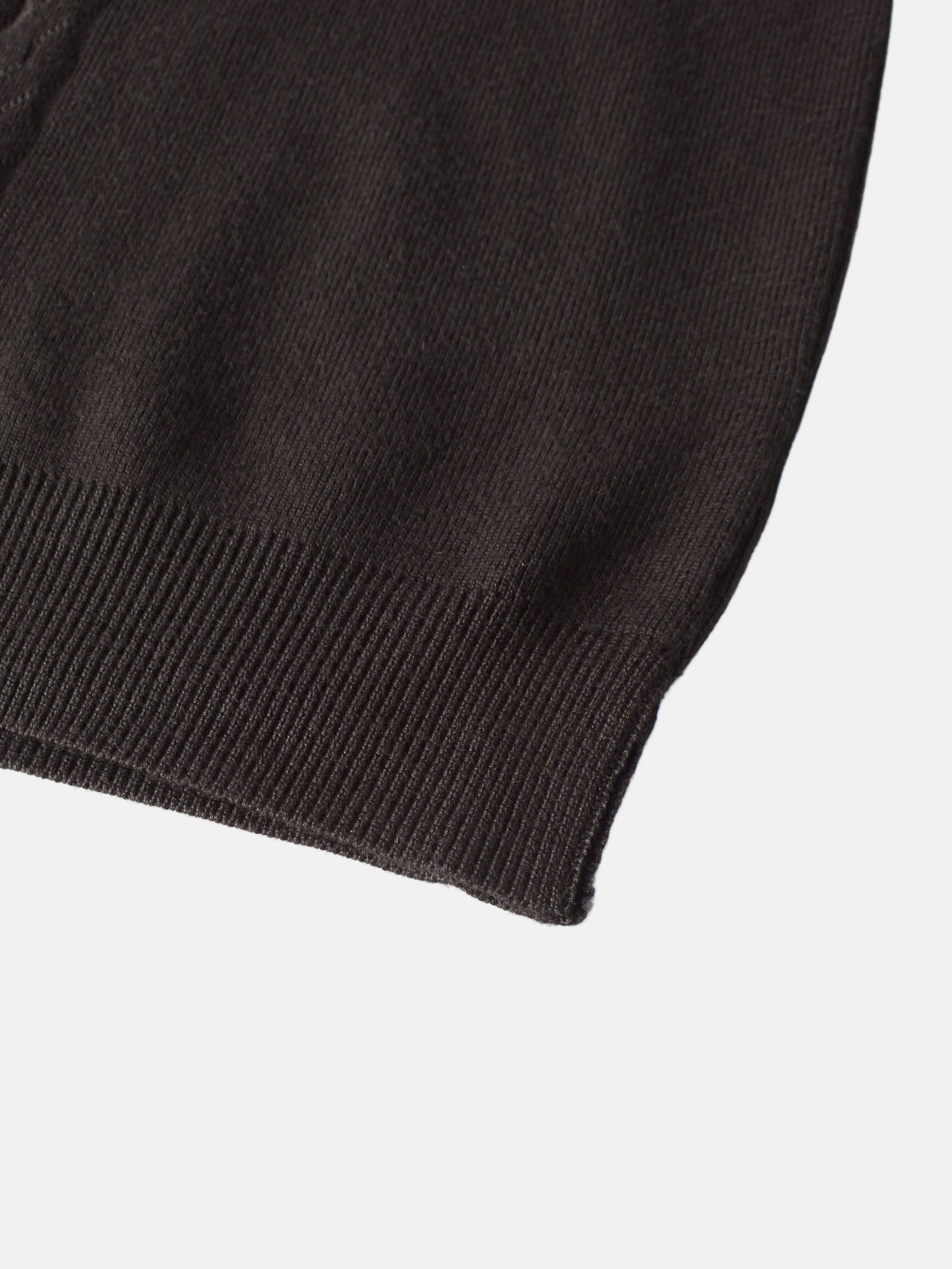 Thin Knit Center Cable Sweater - Chocolate Brown
