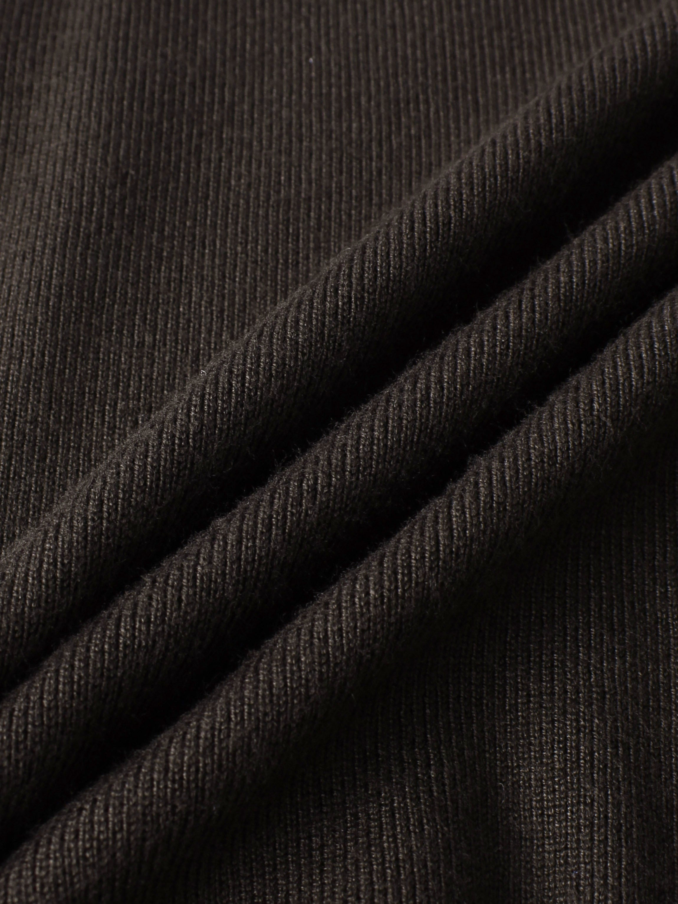 Thin Knit Center Cable Sweater - Chocolate Brown