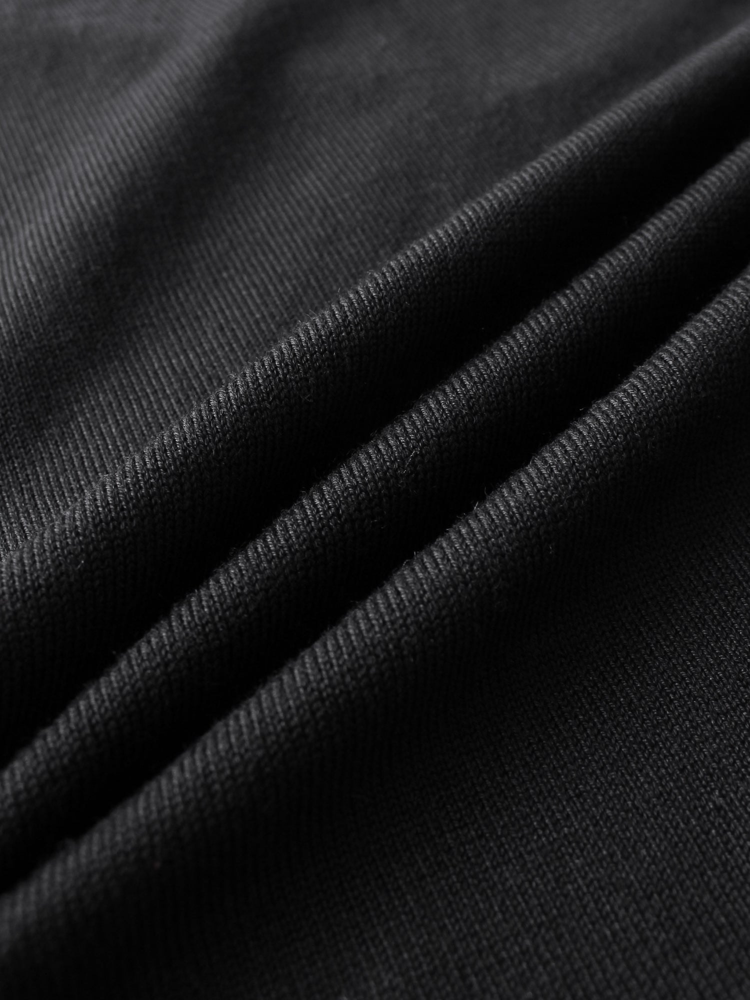 Asymmetrical Button Collar Sweater - Black
