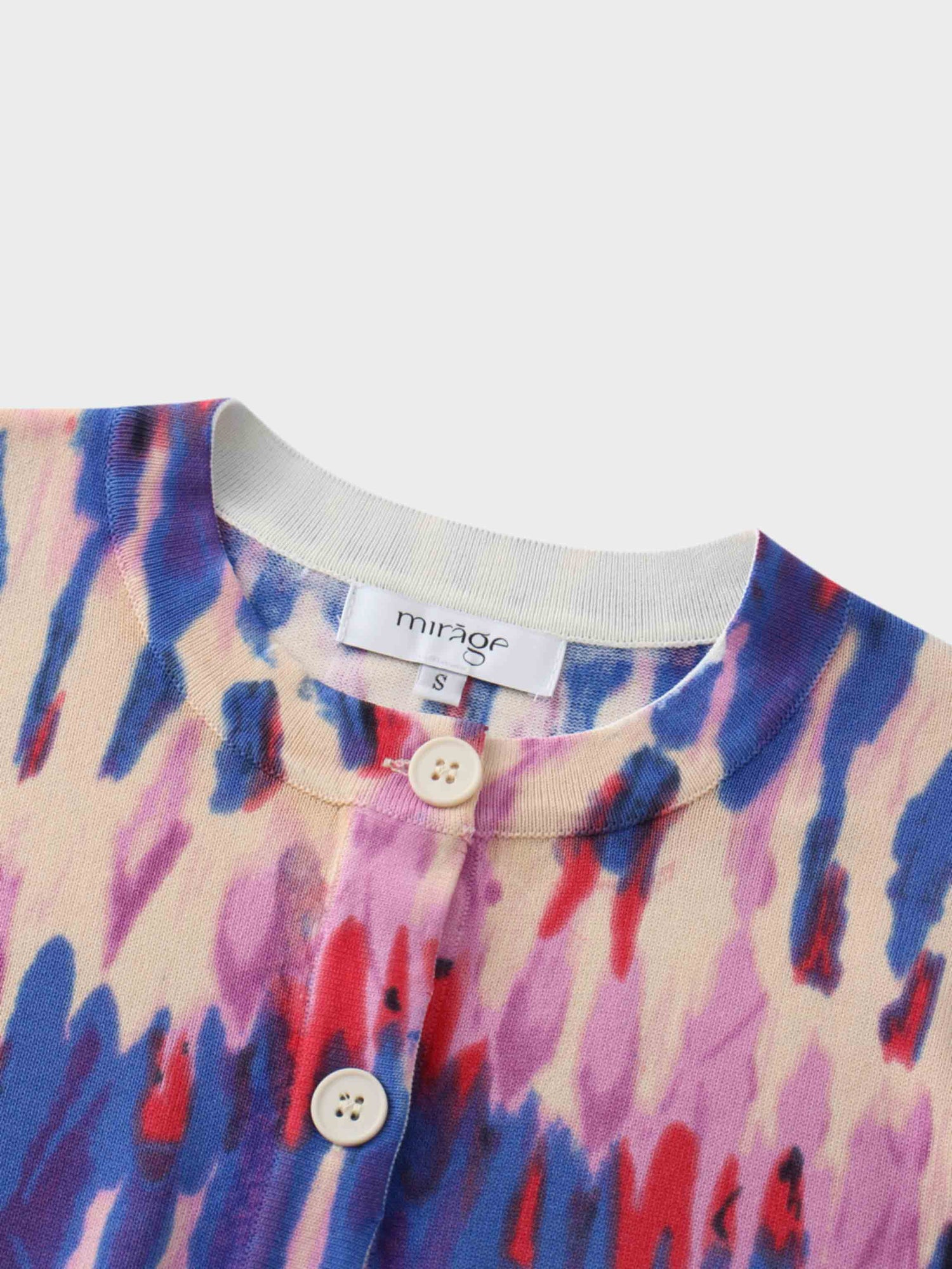 Buttoned Cardigan-Pink Watercolor