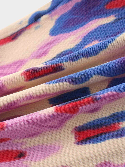 Buttoned Cardigan-Pink Watercolor