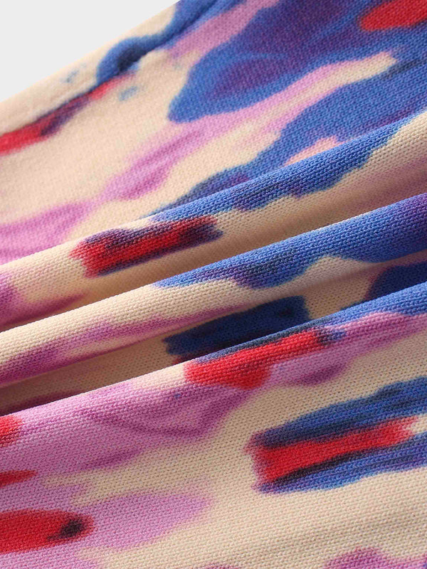 Buttoned Cardigan-Pink Watercolor