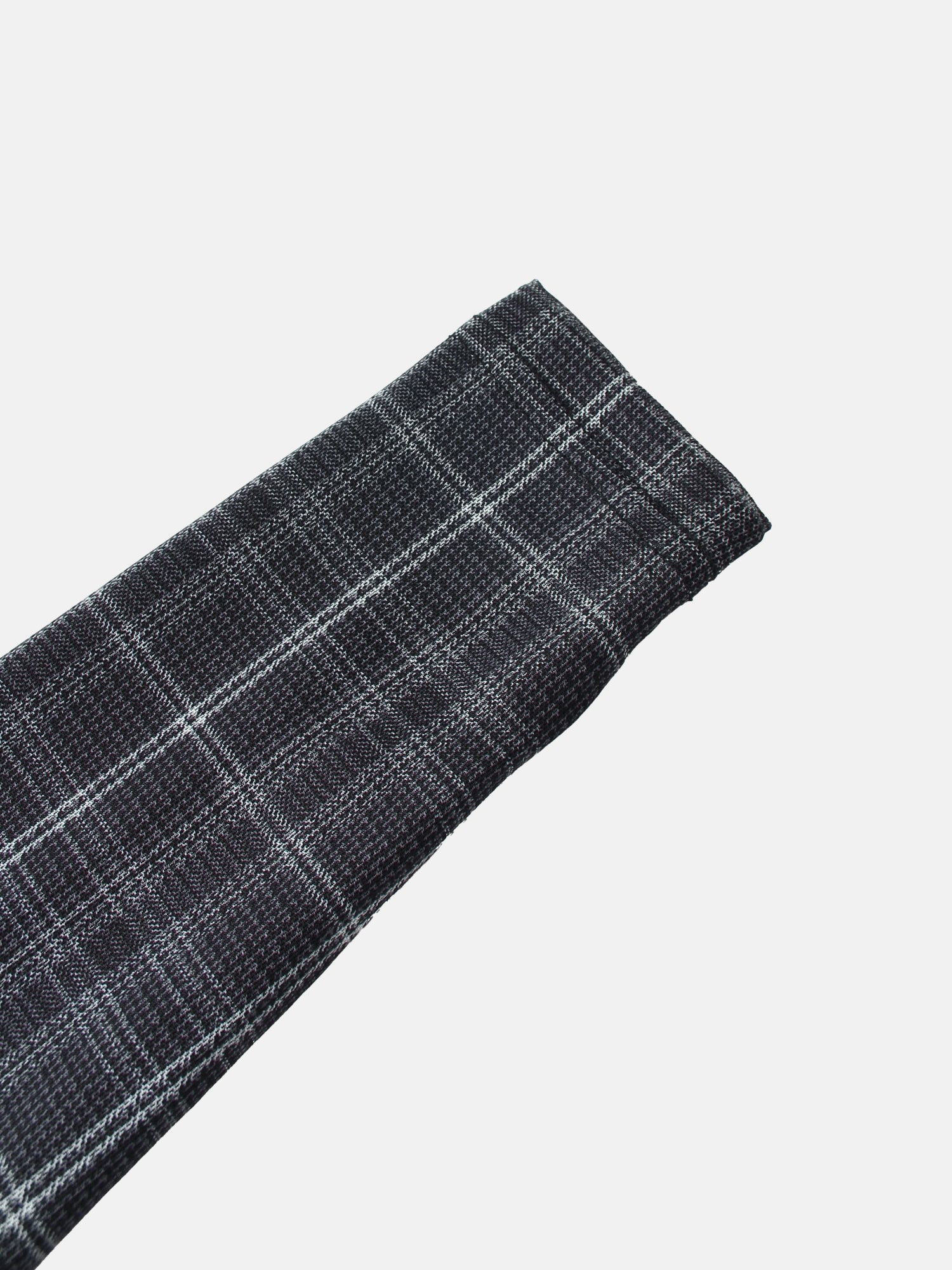 Mesh Plaid Turtleneck - Grey Plaid