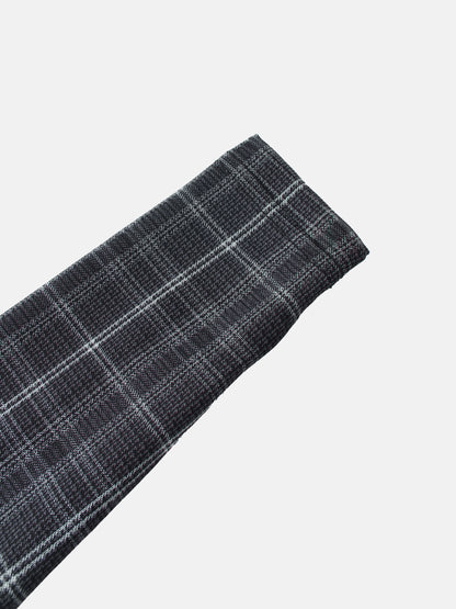 Mesh Plaid Turtleneck - Grey Plaid