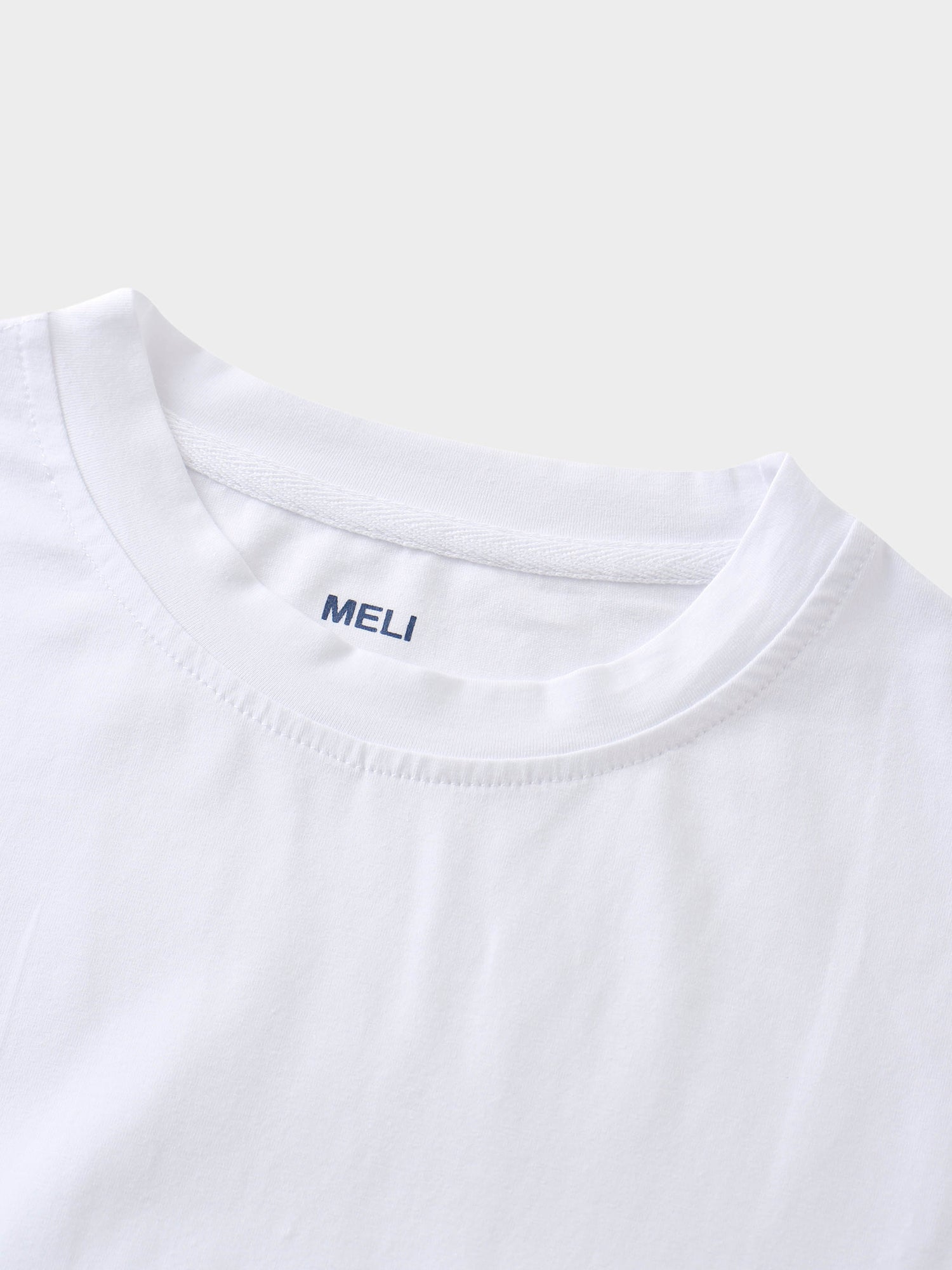 Oversized Rounded Hem T-Shirt-White