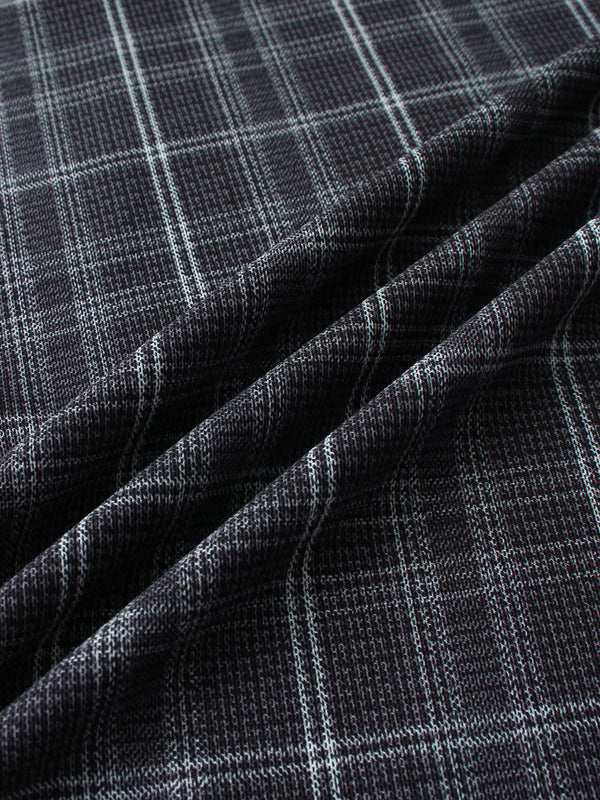 Mesh Plaid Turtleneck - Grey Plaid