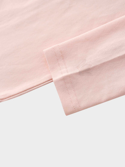 Oversized Rounded Hem T-Shirt-Perfect Pink