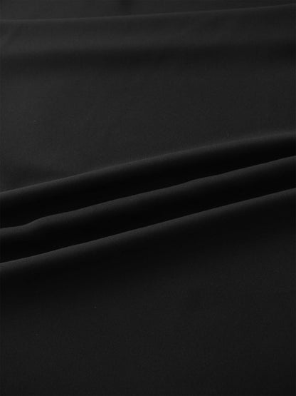 Crepe Slip Skirt-Black