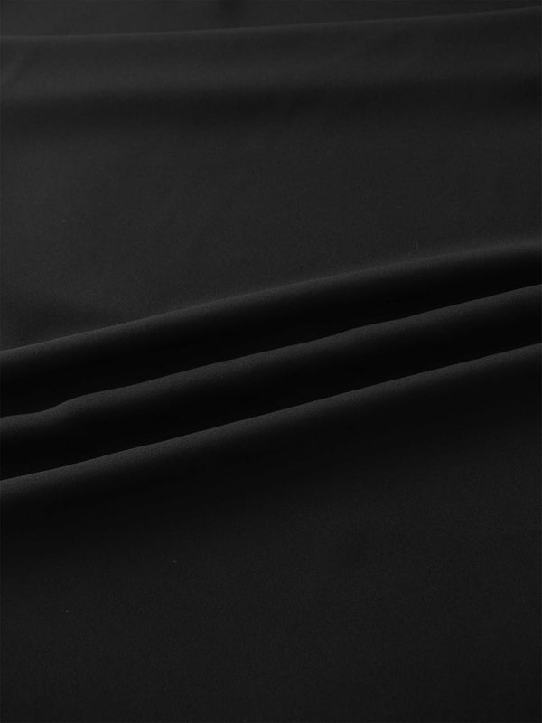 Crepe Slip Skirt-Black