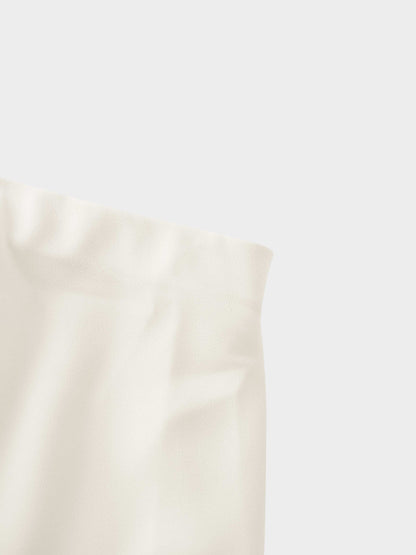 Crepe Slip Skirt-Ivory